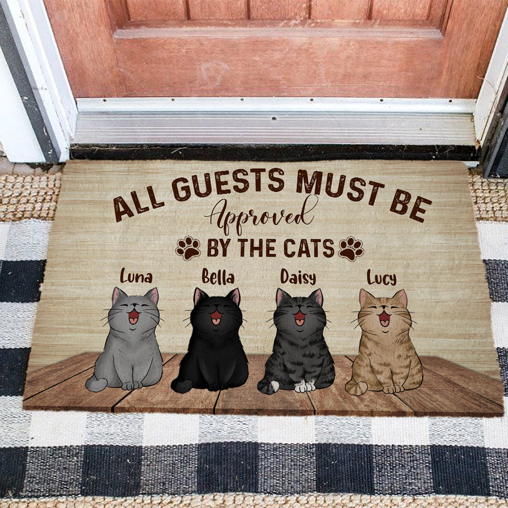 Personalized Cat All Guest Must Be Approved By The Cat Doormat