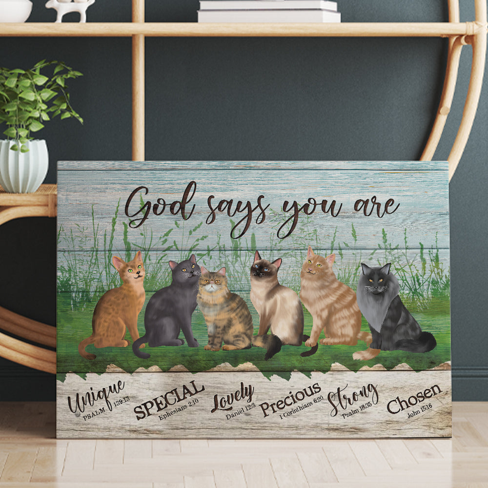 Personalized Custom Cats God Says You Are Canvas Prints