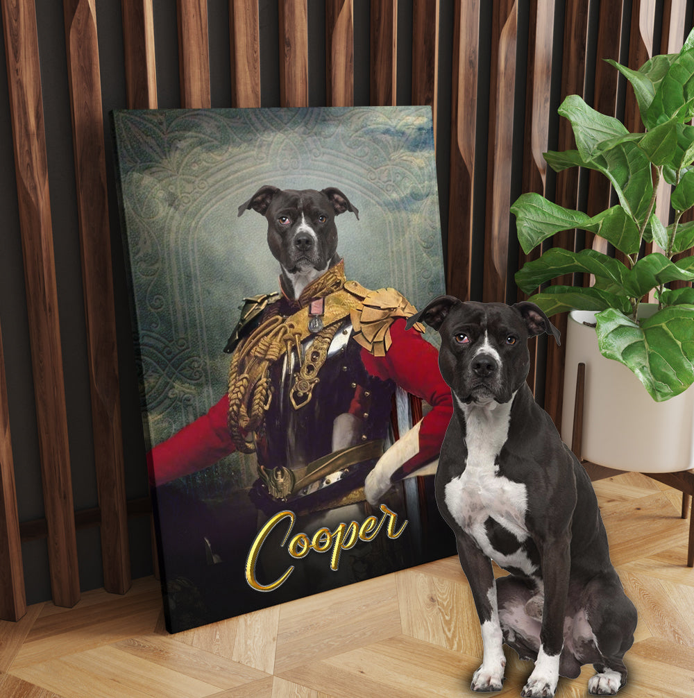 Personalized Dog Portrait The Colonel Digital File Canvas Prints And Poster