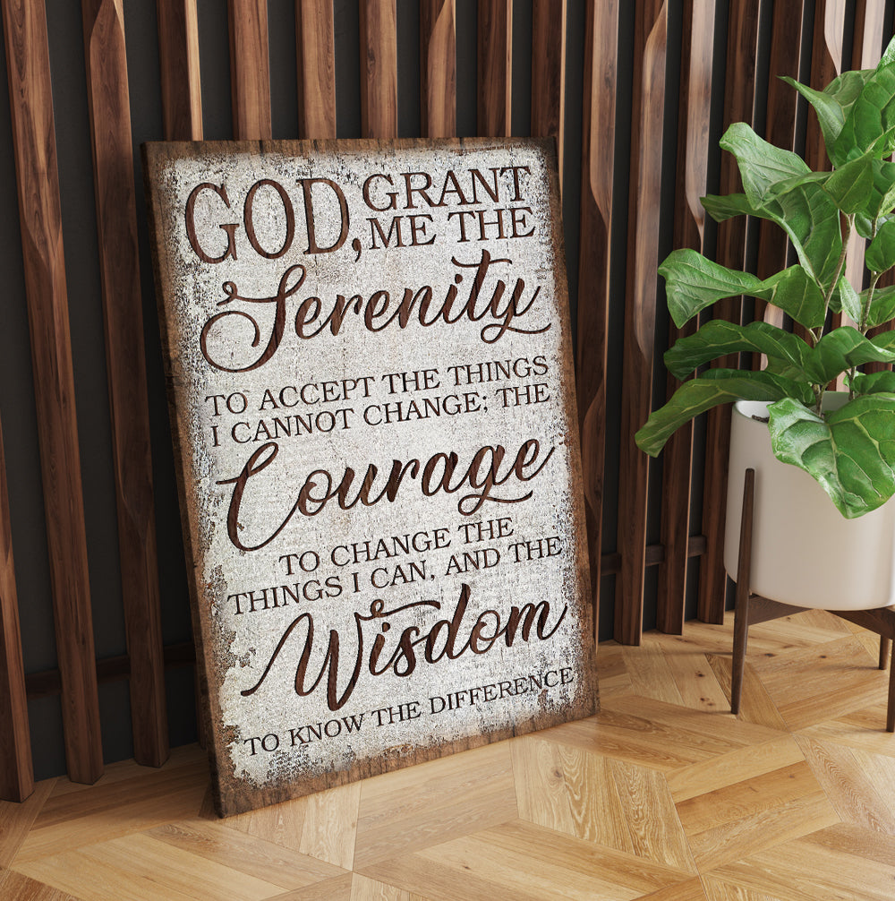God Grant Me The Serenity To Accept The Things I Cannot Change Canvas Prints