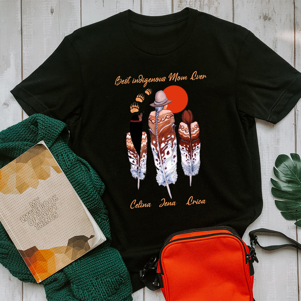 Personalized Best Indigenous Mom Ever Native Mom And Daughter T-Shirt