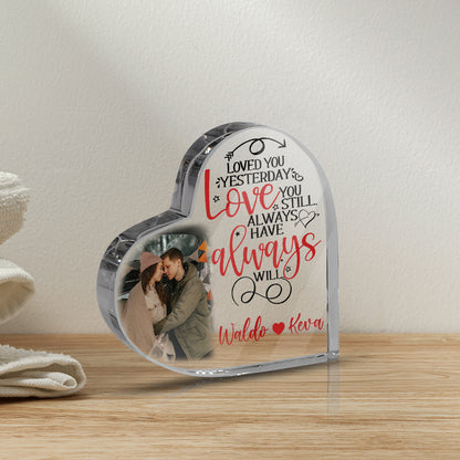 Personalized Loved You Then Love You Still Always Have Always Will Heart Acrylic Plaque