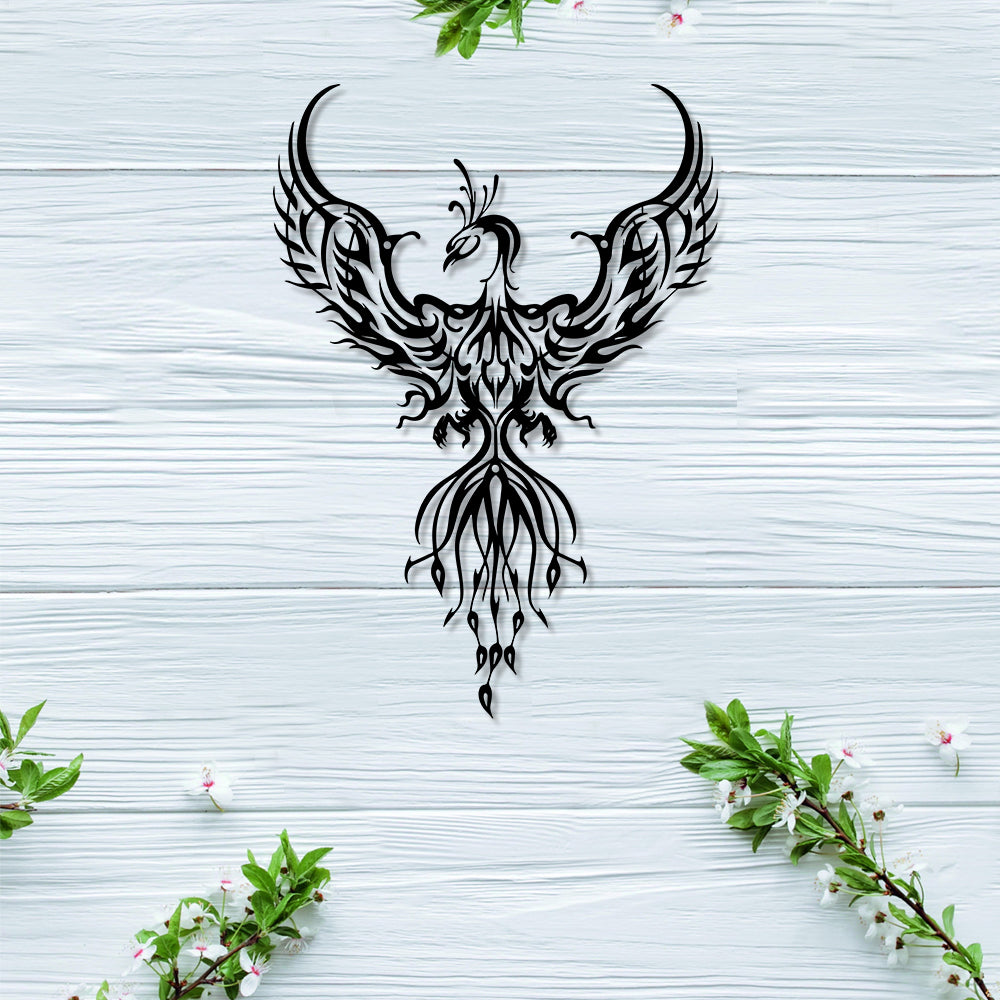 Beautiful Phoenix Cut Metal Sign