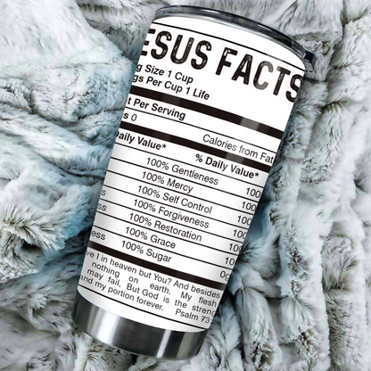 Jesus Facts Jesus Nutrition Facts Tumbler