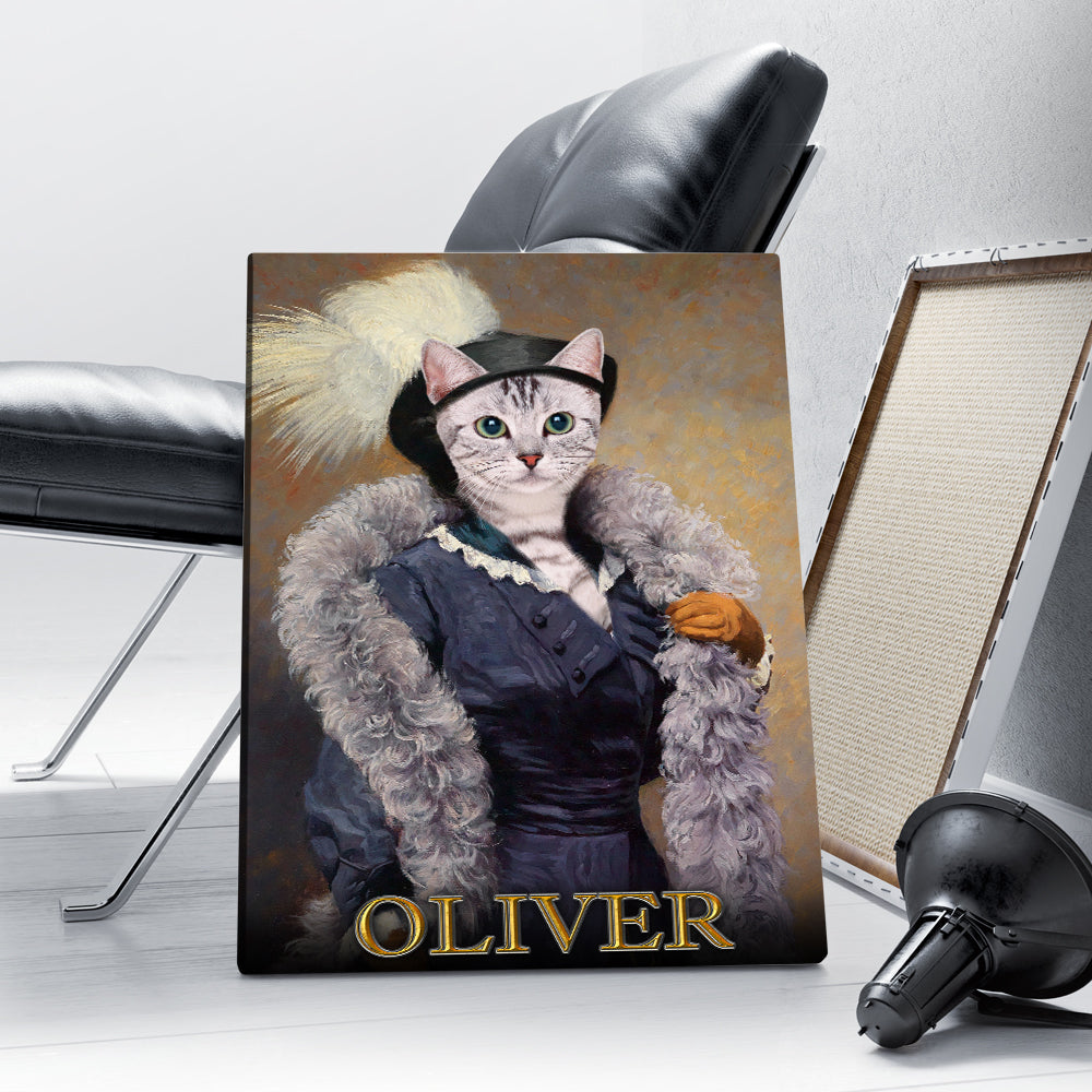 Personalized Cat The Foxy Lady Portrait  Digital File Canvas Prints And Poster