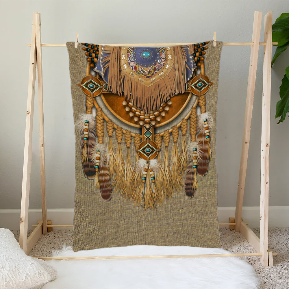 Native American Indian Dreamcatcher Vintage Pattern Blanket