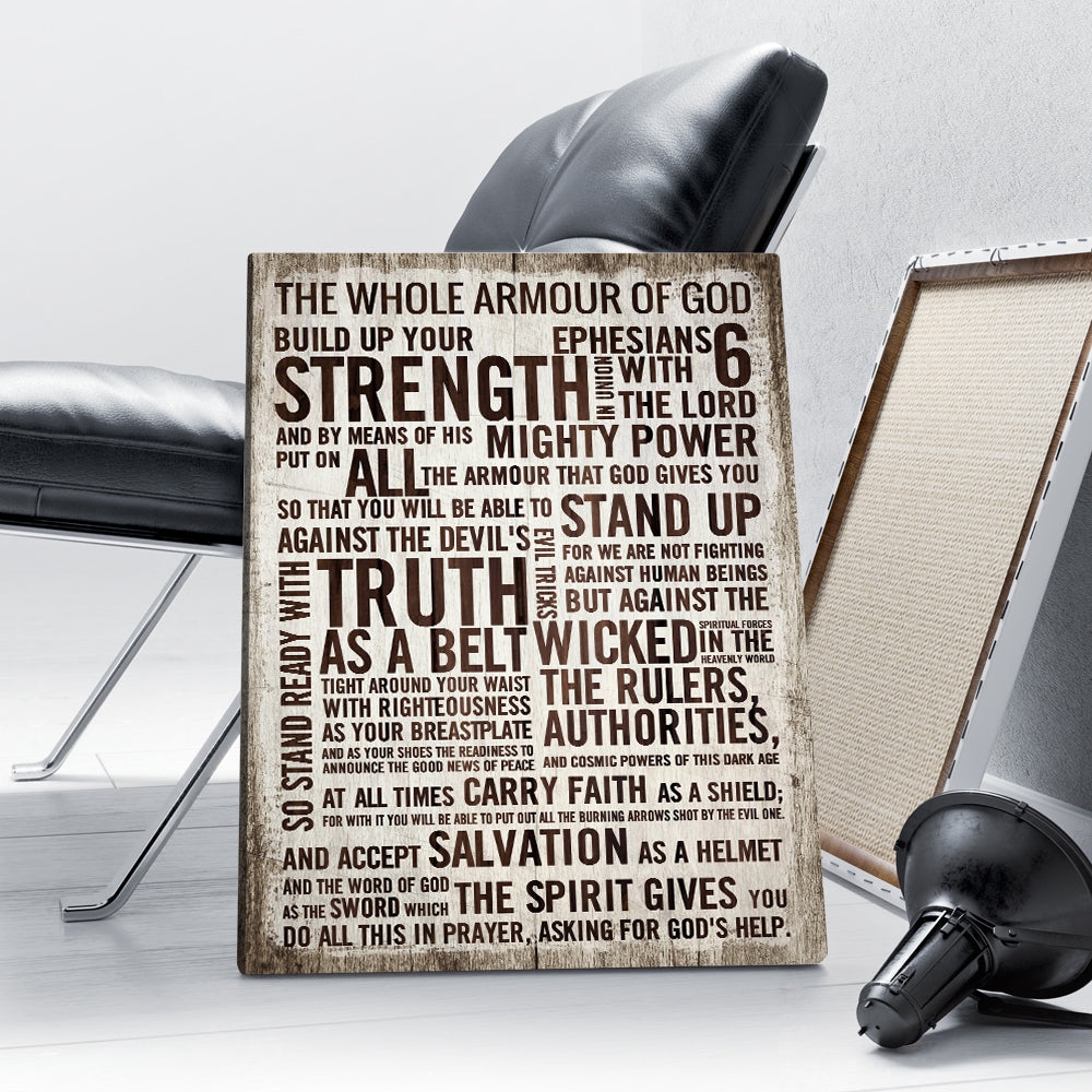 The Whole Armor of God Bible Verses Inspirational Quotes Canvas Prints And Poster