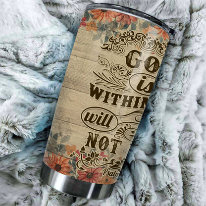 Personalized Woman Warrior God Is Within Her She Will Not Fall Psalm 46:6 Tumbler