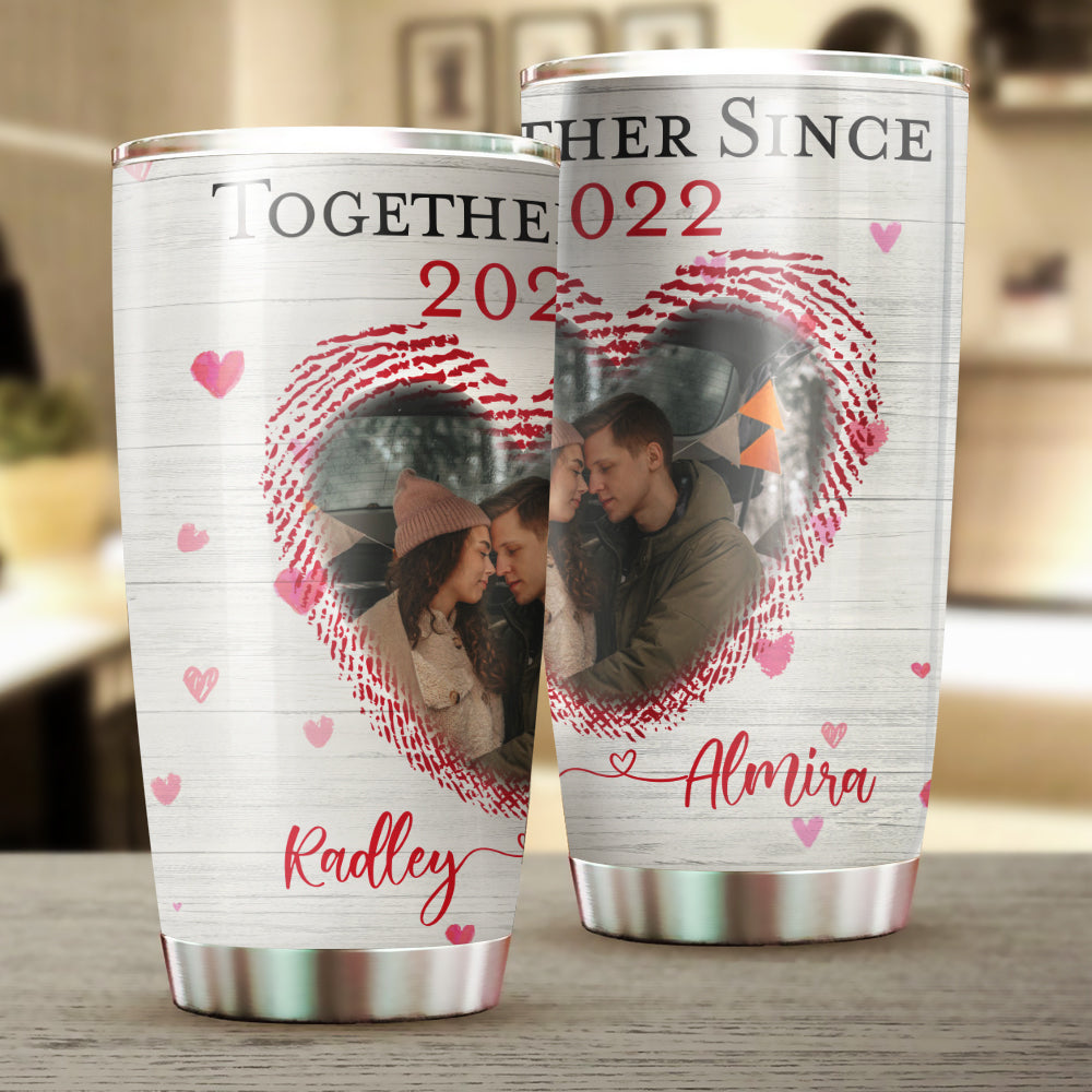 Personalized Together Since Year Wedding Anniversary Tumbler Husband And  Wife Valentines Tumbler