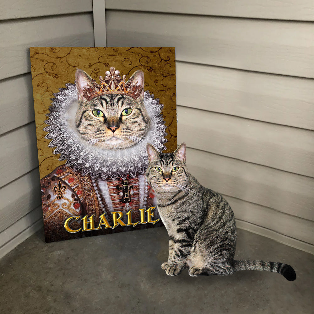 Personalized Cat The Monarch Portrait Digital File Canvas Prints And Poster