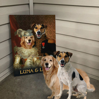 Personalized Dog The Royal Couple Portraits Digital File Canvas Prints And Poster