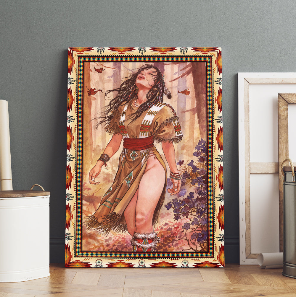 Woman Artwork Native American Canvas Prints