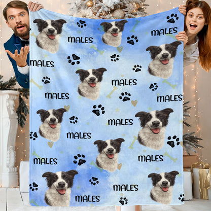 Personalized Custom Photos And Names For Dogs Dnd Pets Blanket