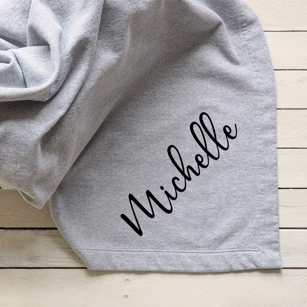 Personalized Custom Name Fleece Blanket and Sherpa Blanket