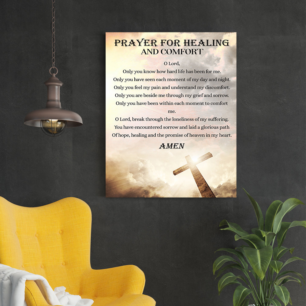 Prayer For Healing And Comfort Canvas Prints