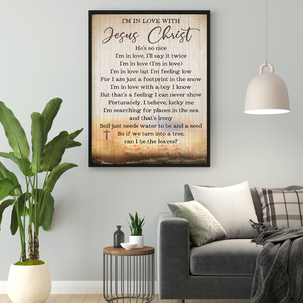 Jesus Christ 2005 God Bless America I'm in Love With Jesus Christ Canvas Prints