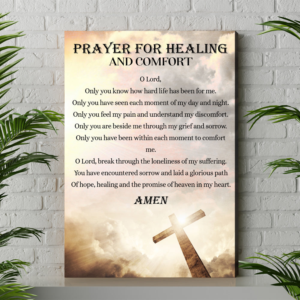 Prayer For Healing And Comfort Canvas Prints