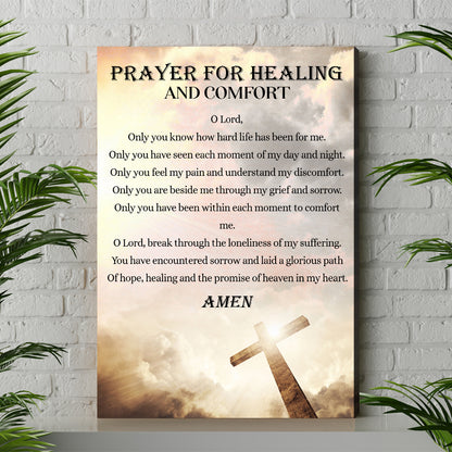 Prayer For Healing And Comfort Canvas Prints