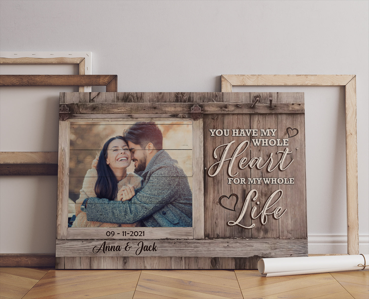 Personalized You Have My Whole Heart For My Whole Life Custom Photo, Anniversary Gifts, Gift For Lover Canvas Prints