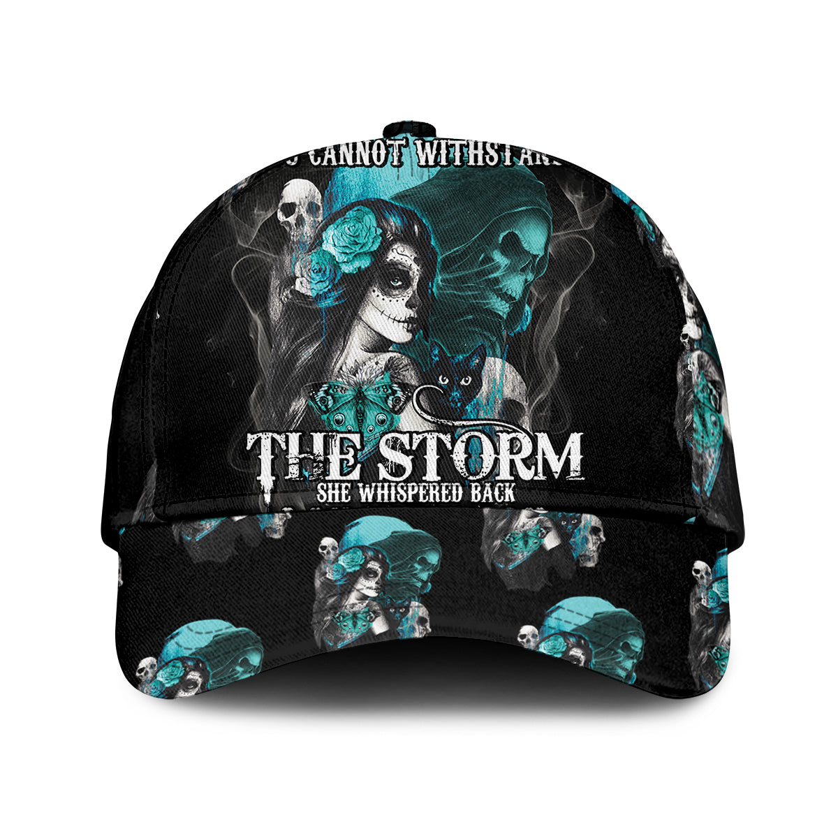 I Am The Storm Sugar Skull All-Over Print Peaked Cap