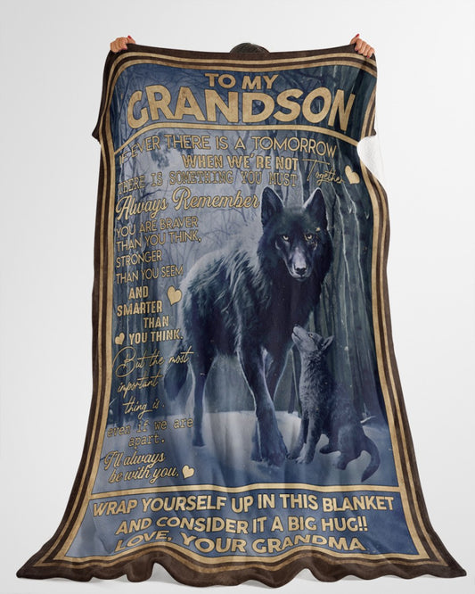 If Ever There Is A Tomorrow When We're Not Together, You Are Braver Than You Thing, Wolf Lover Fleece Blanket