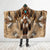 Brown Pattern Culture Native American Eagle Feathers 3D All Over Print Cloak- Hooded Blanket