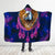 Native American Eagle Feathers Purple Pattern 3D All Over Print Cloak- Hooded Blanket
