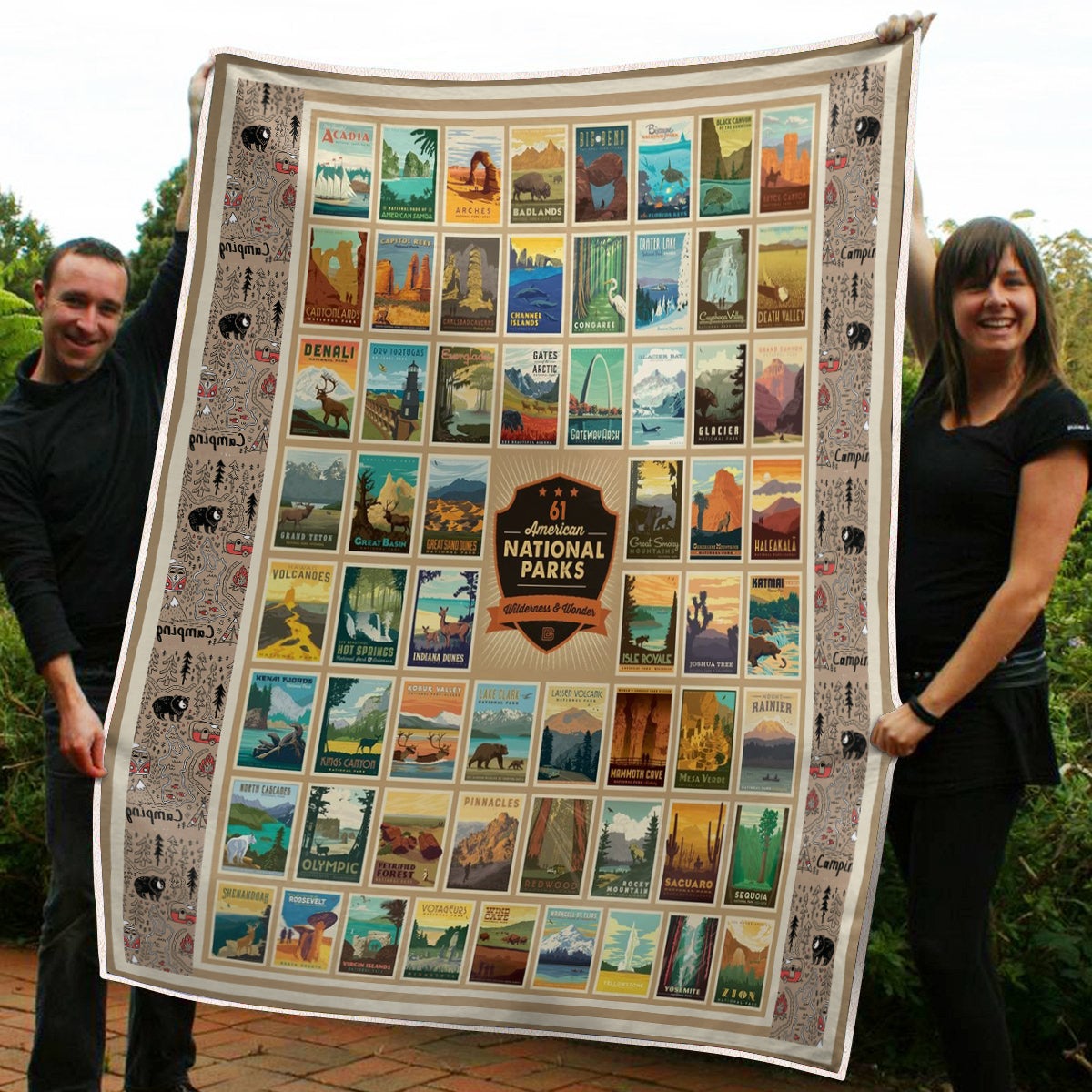 American National Parks Fleece Blanket