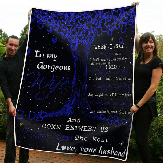 HUSBAND TO WIFE - I LOVE YOU THE MOST FAMILY Fleece Blanket