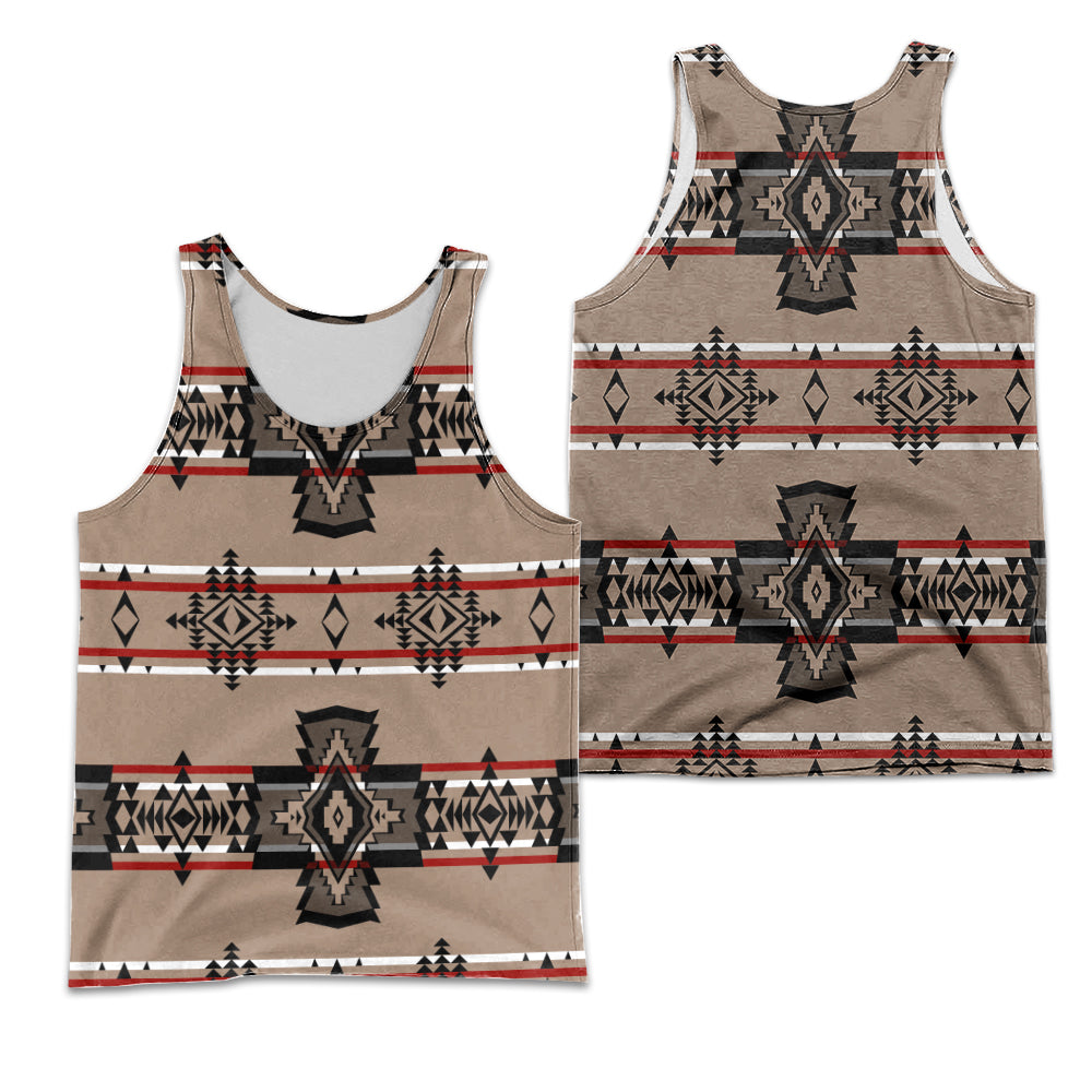 Brown Pattern Culture Native American 3D All Over Print Hoodie and Zip Hoodie