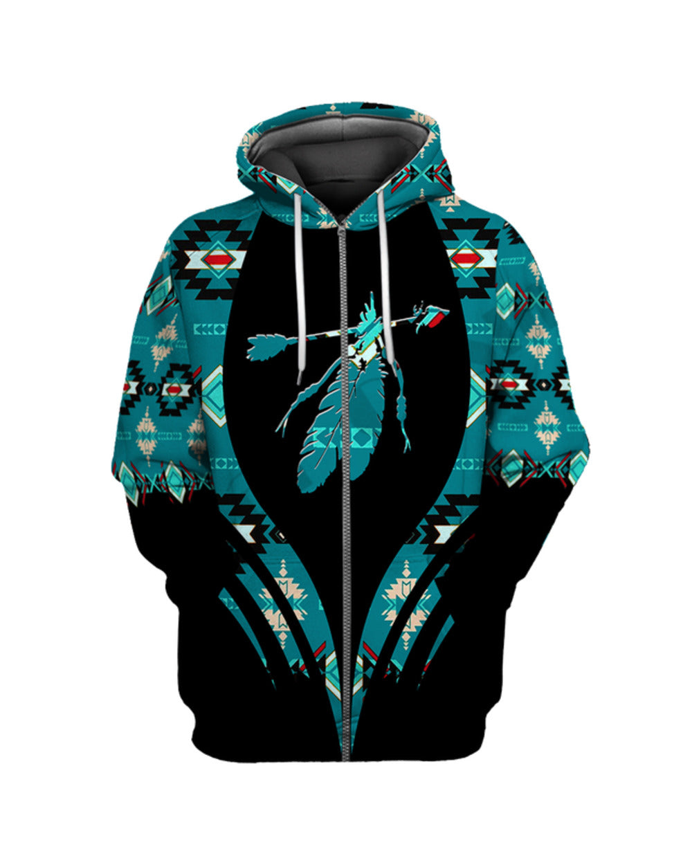 Native Culture Pattern Feather Arrow Native American 3D All Over Print Hoodie and Zip Hoodie