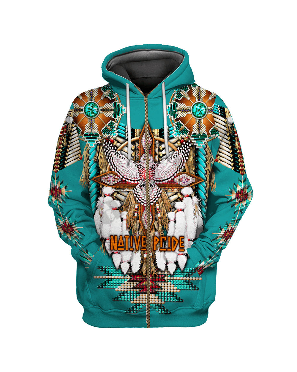 Native Pattern Feather Native American Pride 3D All Over Print Hoodie Wolfantique
