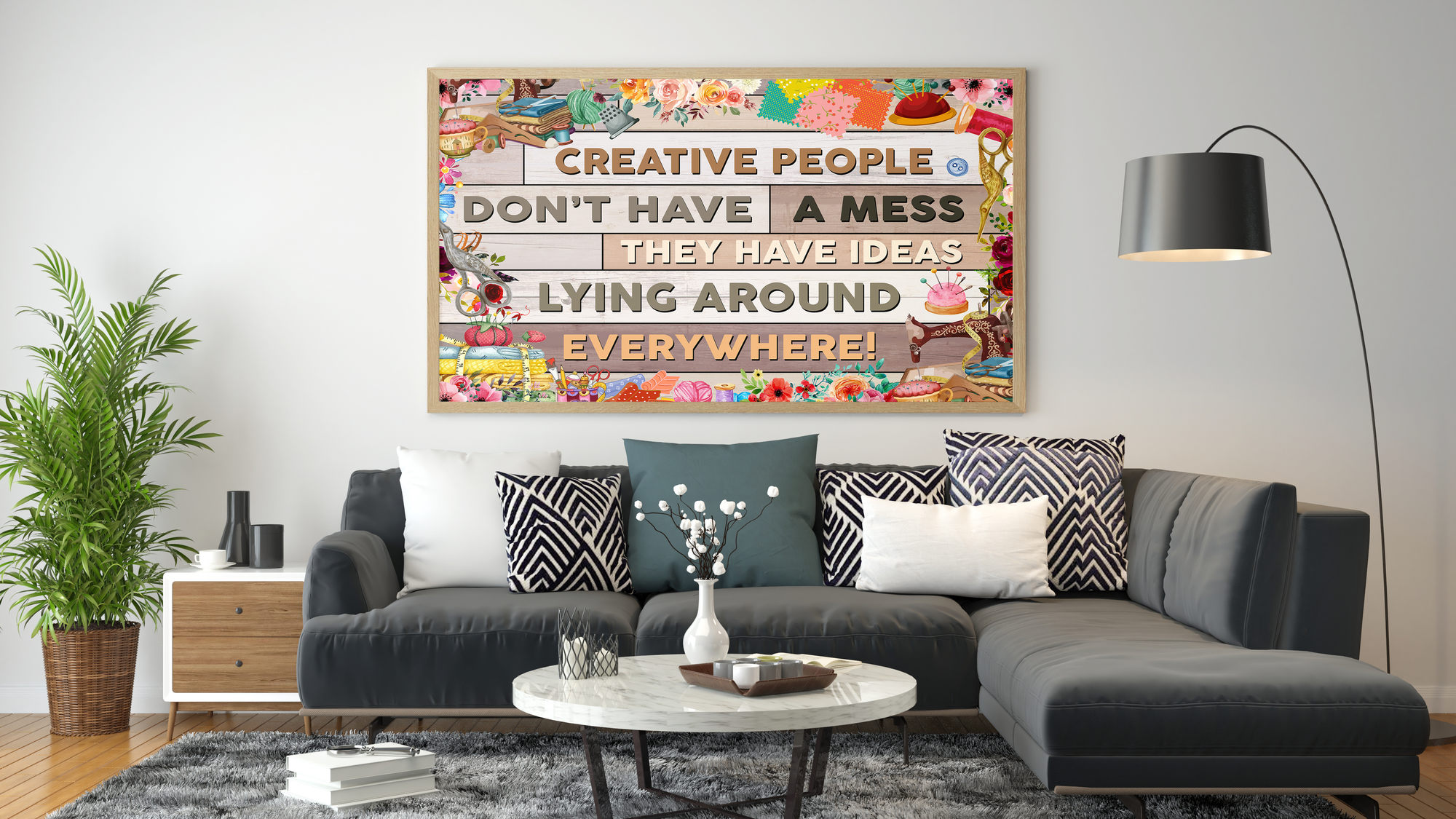 Creative People Don’t Have A Mess Crochet And Knitting Poster