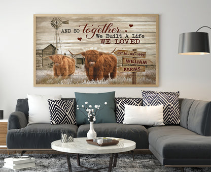 Personalized Farm Cow Poster And So Together We Built A Life We Loved