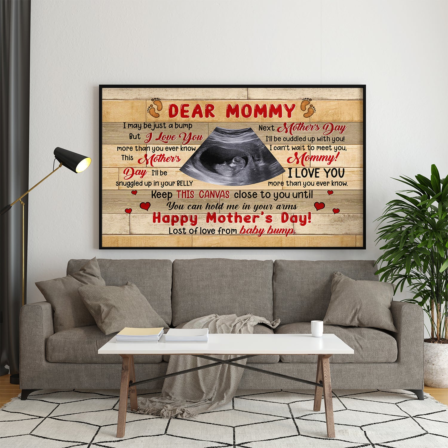 Dear Mommy The Bump's Photo - Personalized Mother's Day Mother