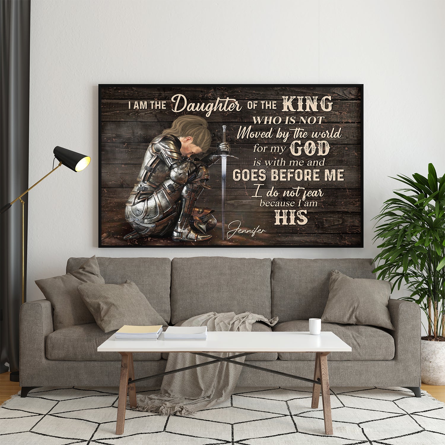 Personalized God Woman Warrior, I Am The Daughter Of The King, Do Not Fear Because I Am His Poster