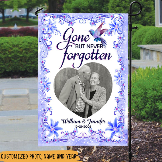 Personalized Memorial Gone But Never Forgotten Memory Photo Collage Memorial Garden Flag And House Flag