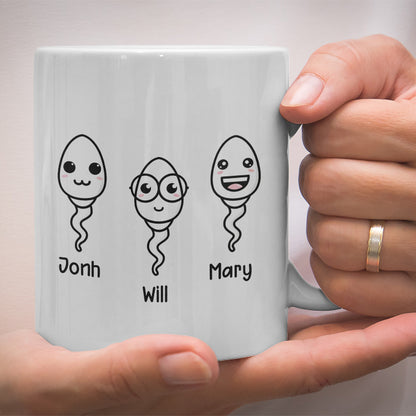 Personalized Sperm Mug, Seems Like Yesterday I Was Chilling In Your Balls