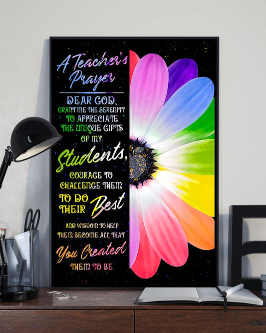 A Teacher's Prayer Dear God Grant Me the Serenity Standard Poster