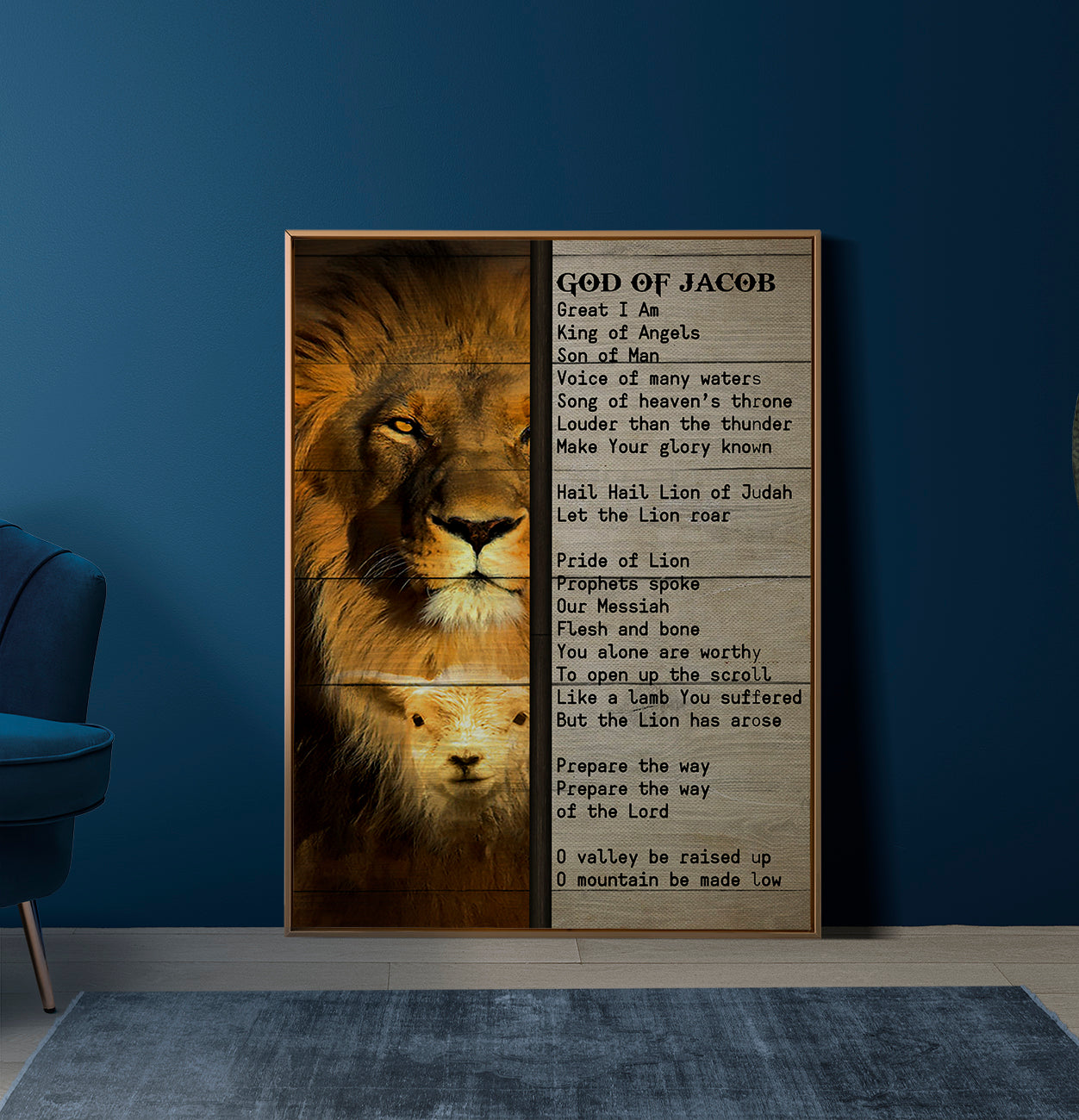 The Lion Of The Tribe Of Judah And Lamb Of God Lion Song Elevation Worship Lion Lyrics Genius God Of Jacob Poster