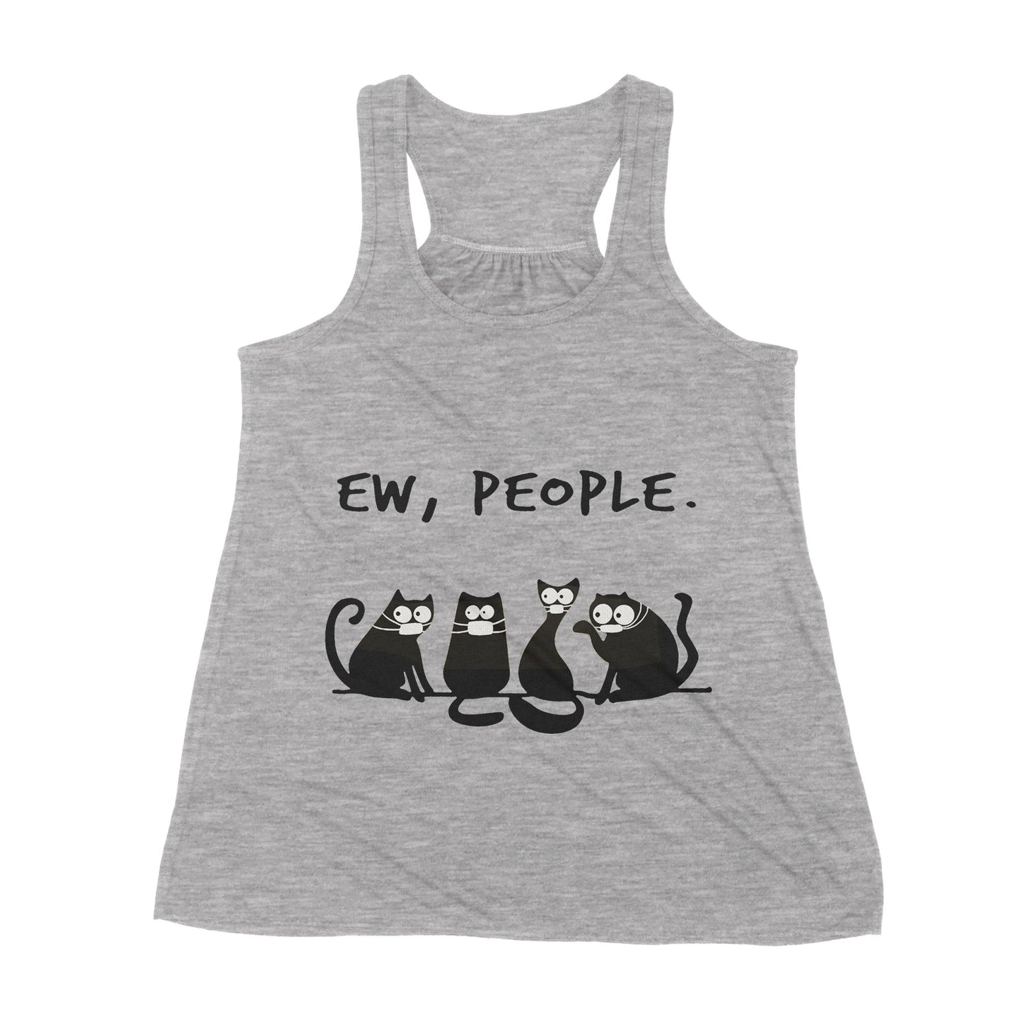 Premium Women's Tank - Ew People Funny Black Cat Wearing Mask