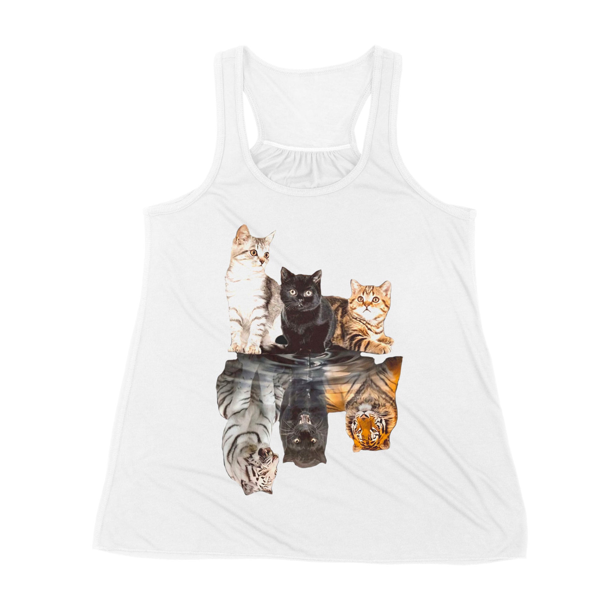 Premium Women's Tank - The Cats Water Mirror Reflection Tigers