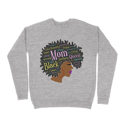 Premium Crew Neck Sweatshirt - Happy Mother’s Day Black Mom Queen Afro African Woman