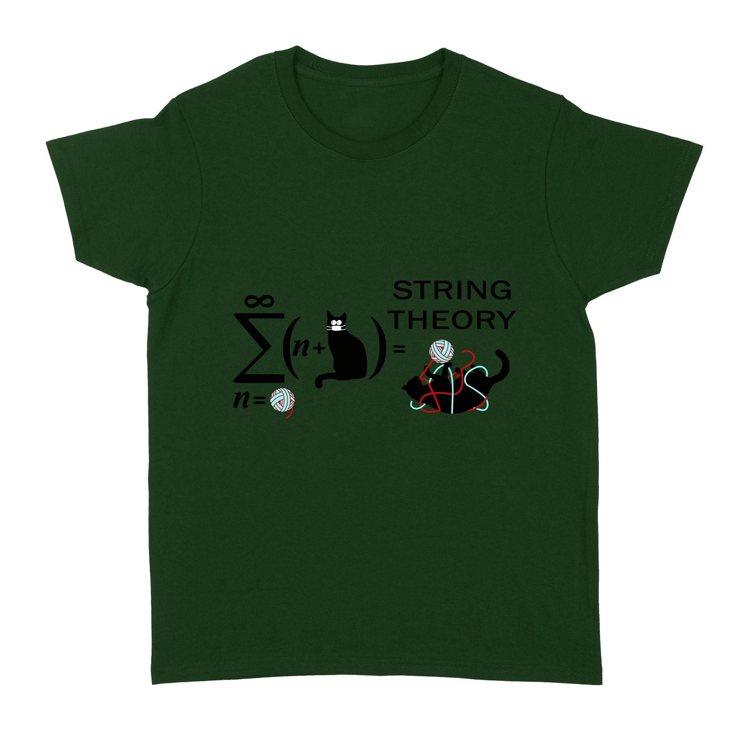 String Theory Cat Mask Funny Standard Women's T-shirt