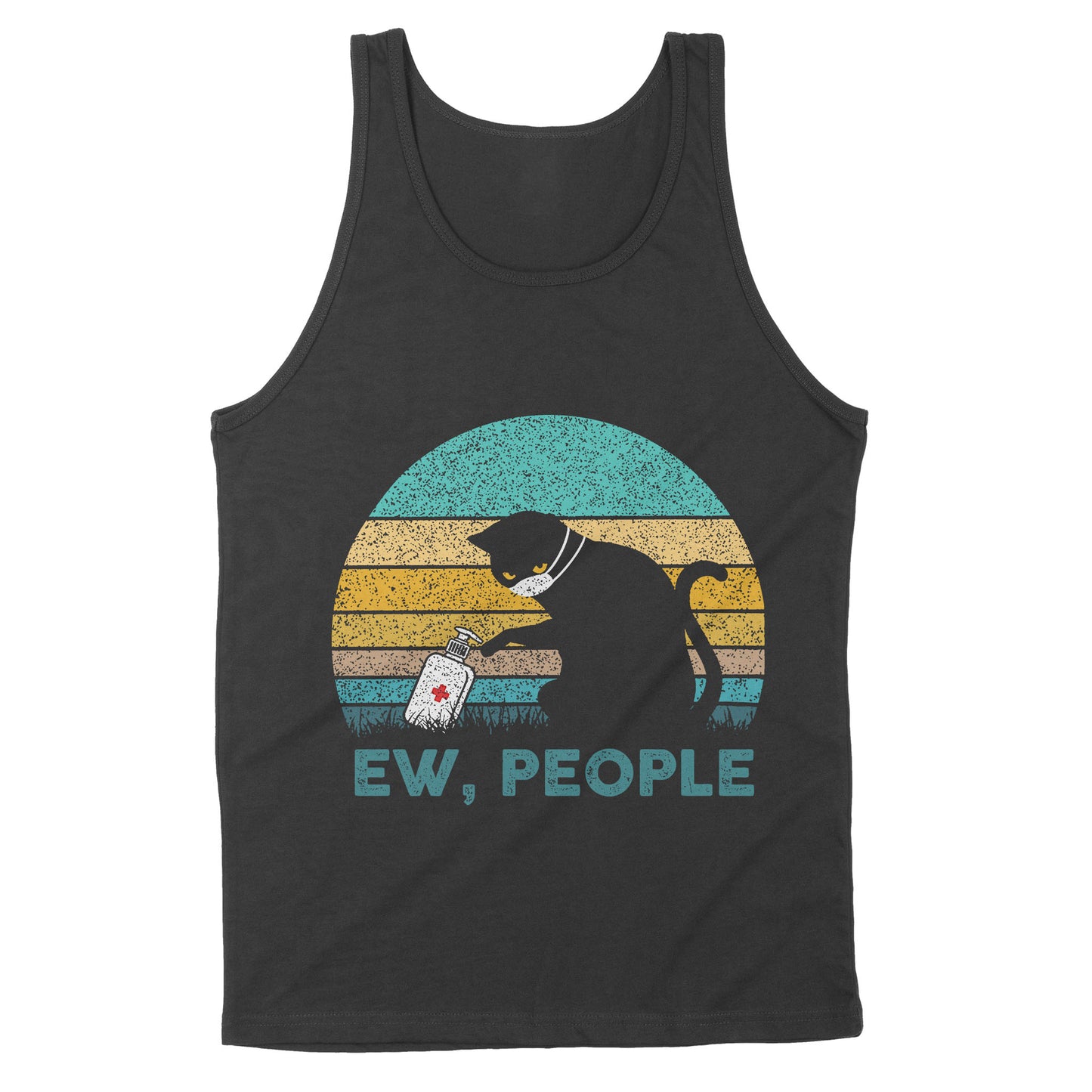 Premium Tank - Cat Wear Mask Ew People Covid