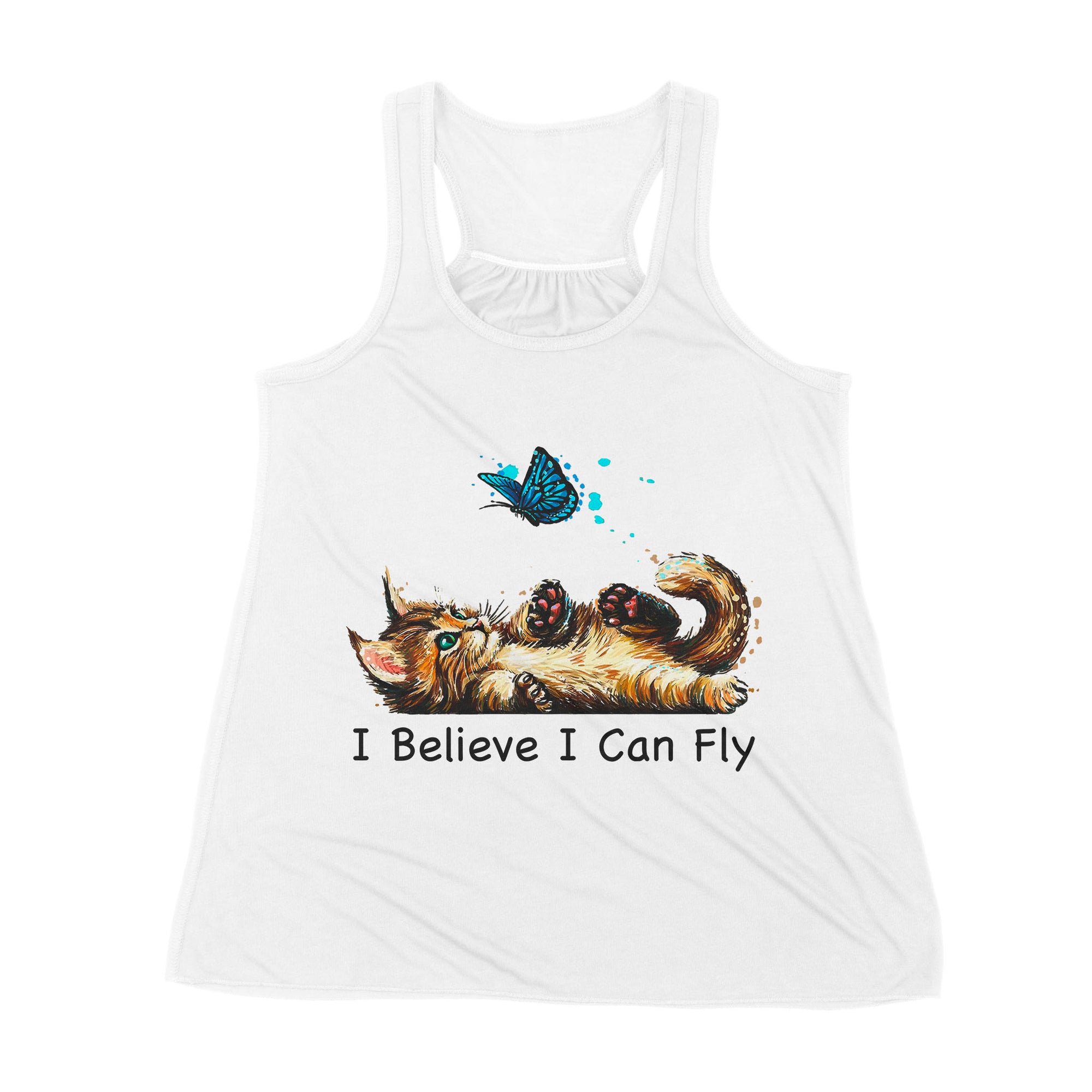 Premium Women's Tank - Funny Cat i Believe I Can Fly