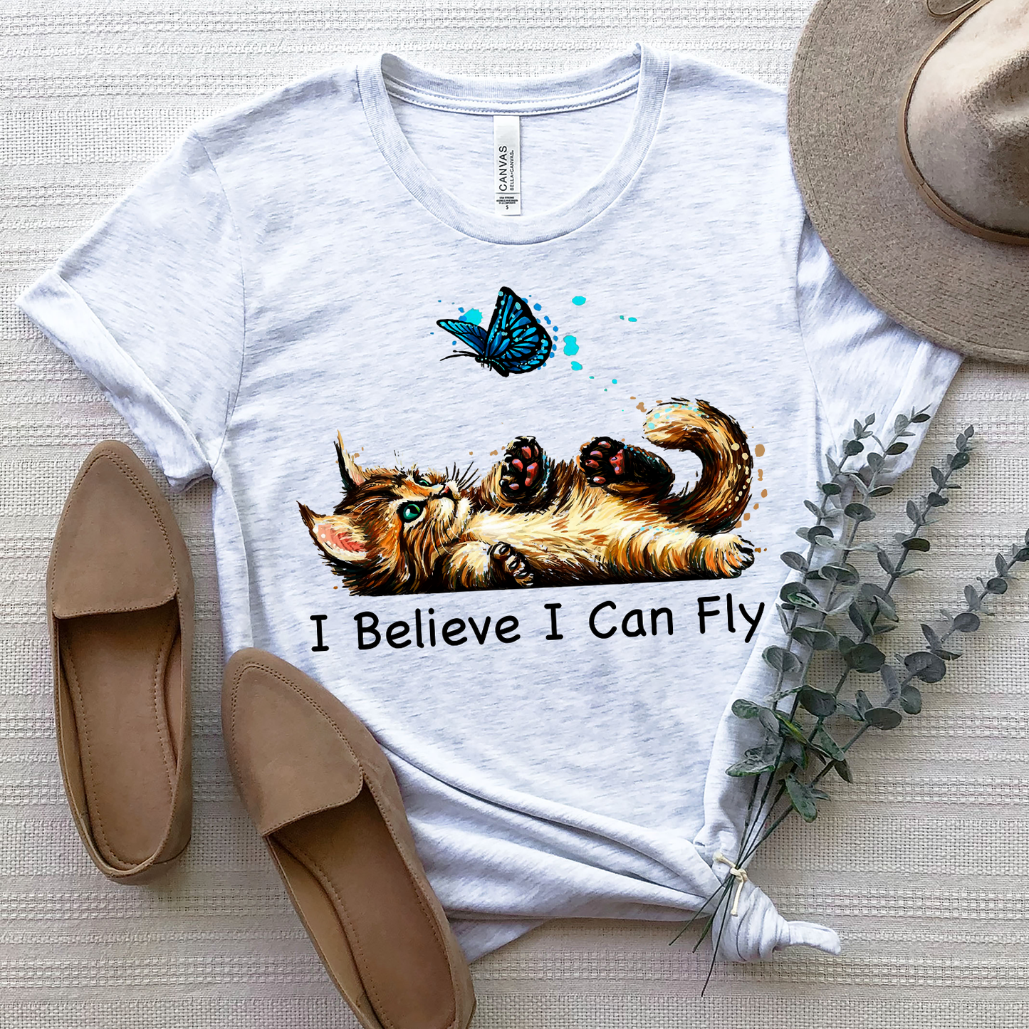 Kitten I Believe I Can Fly Cute Standard T-shirt