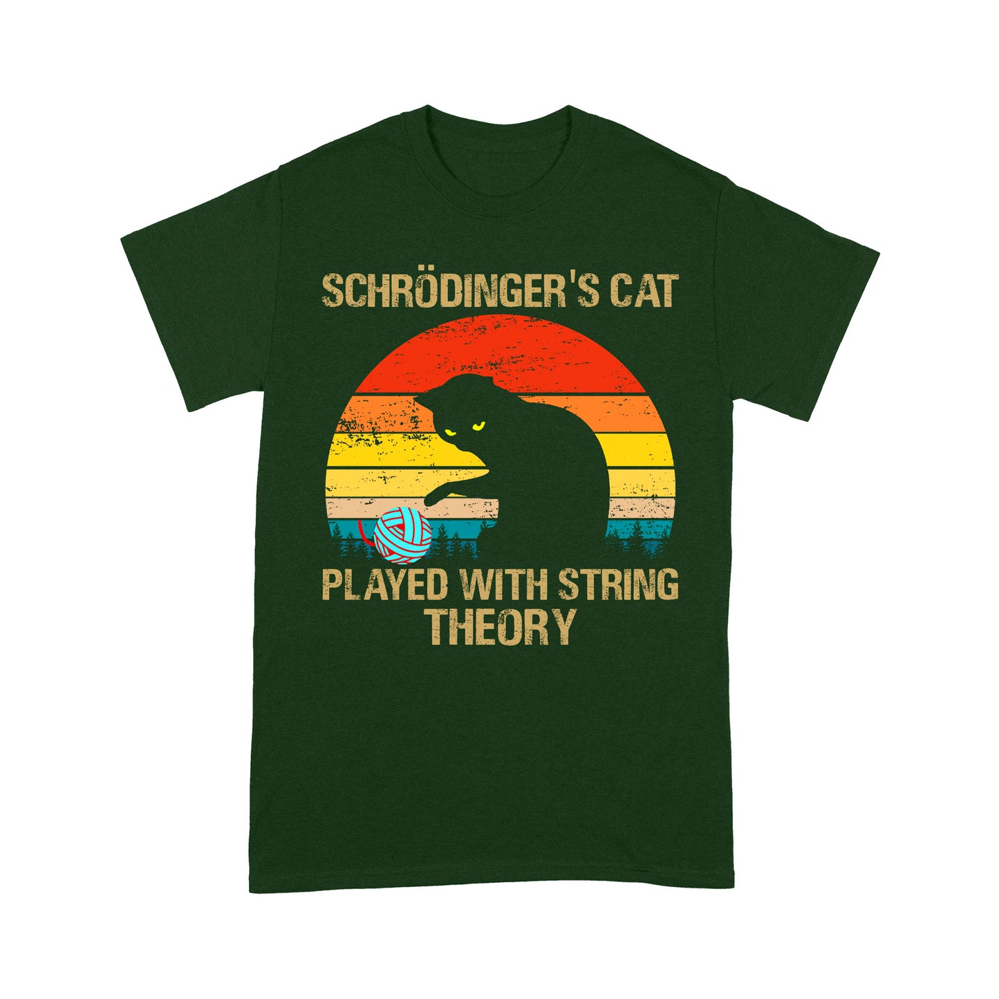 Premium T-shirt - Schrodinger’s Cat Played With String Theory