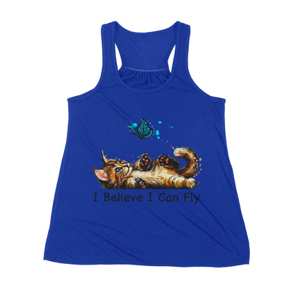 Premium Women's Tank - Funny Cat i Believe I Can Fly