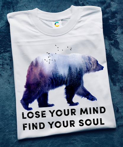 Bear Camping Lose Your Mind Find Your Soul T-Shirt